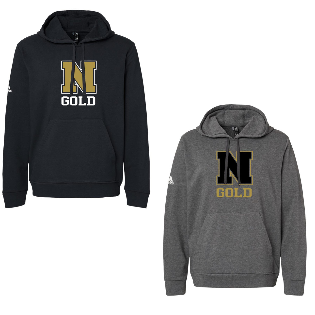 Adult - Adidas Fleece Hooded Sweatshirt - (Nebraska Gold)