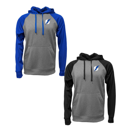 Adult - Raglan Poly/Fleece Hoodie (Lightning Baseball)