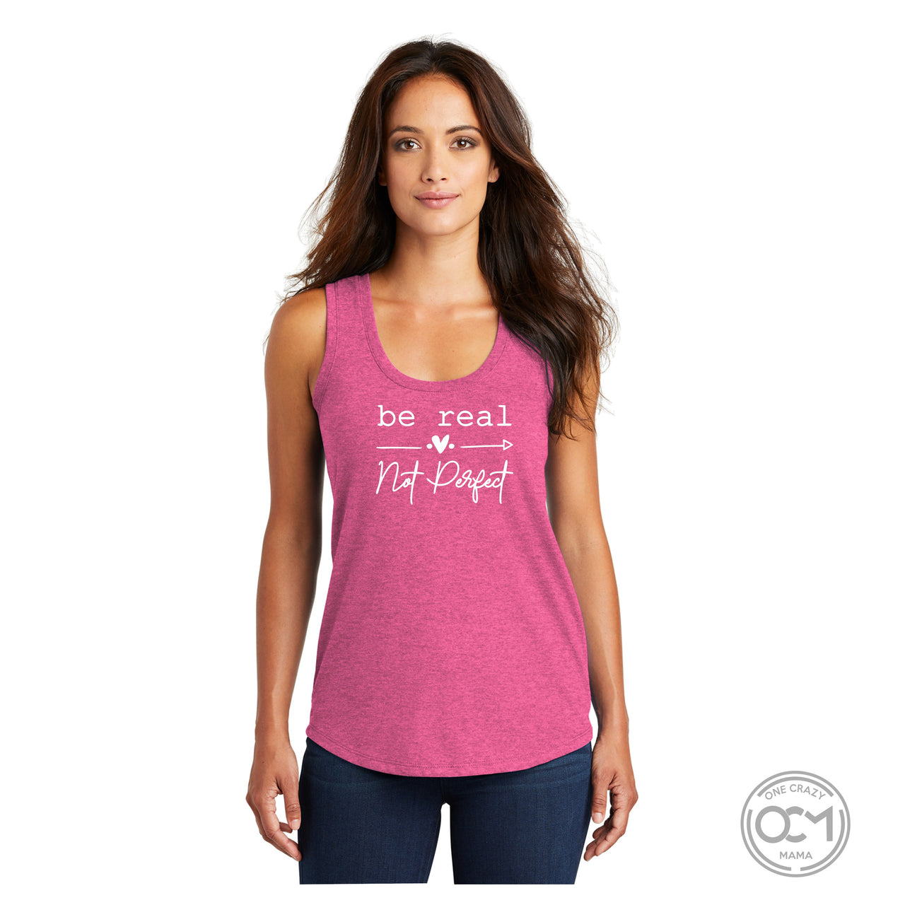 Ladies - Perfect Tri ® Racerback Tank - (Be Real Not Perfect)