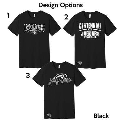 Adult & Youth - Unisex Tee (3 Design Options)- (Centennial Jaguars Football)