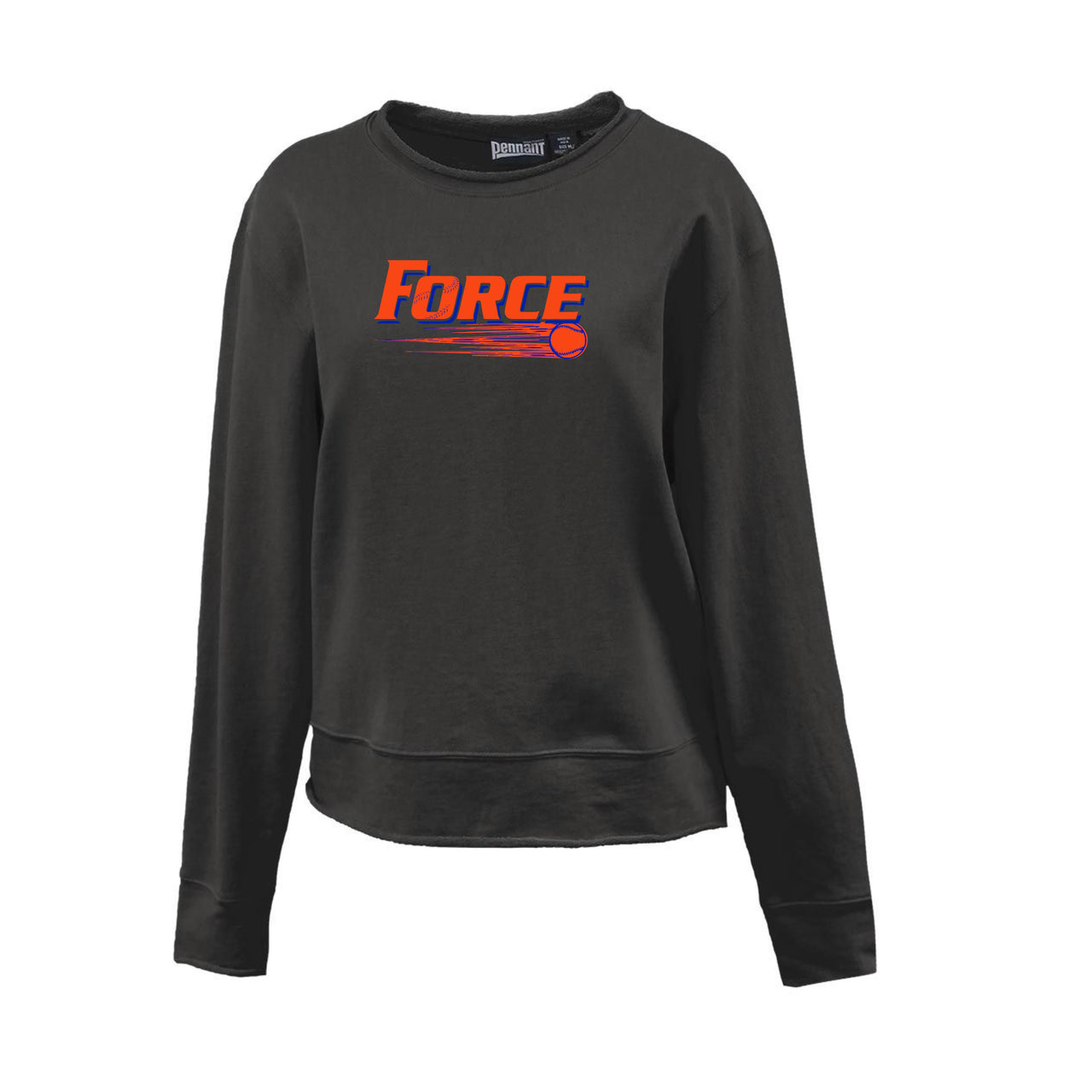 Ladies - Rolled Edge Crew Long Sleeve Tee - (Force Softball)