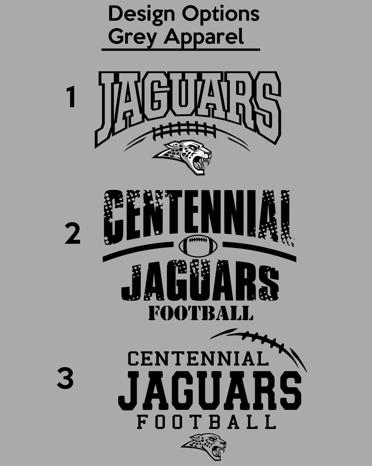 Adult - Tri-Blend Lightweight Hoodie - (3 Design Options) - (Centennial Jaguars Football 2023)