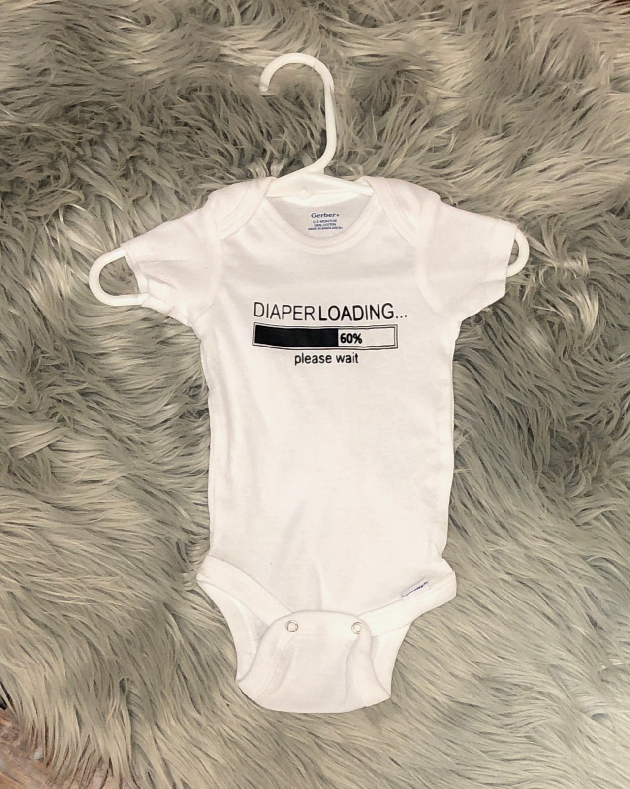 Onesie - Diaper Loading... (Size 0-3 Months Available)