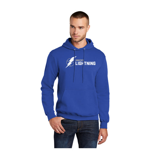 Adult & Youth - Port & Co Fleece Hoodie- (Lightning Baseball)