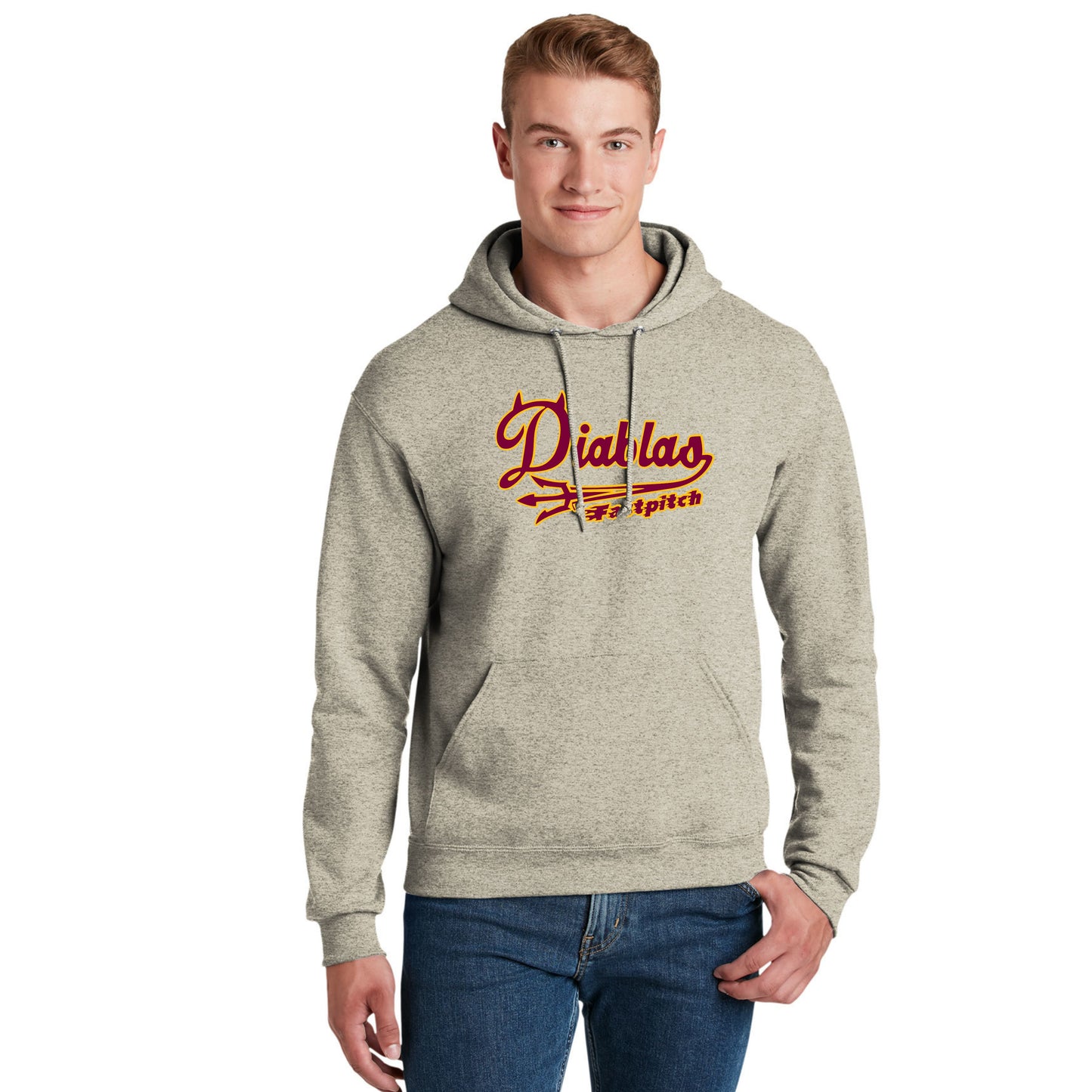 Adult - Unisex Core Fleece Pullover Hooded Sweatshirt- (Diablas)