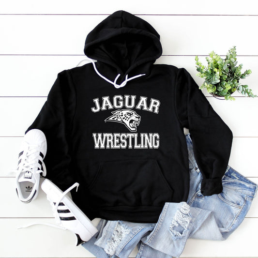 Adult & Youth - Unisex Hooded Pullover Sweatshirt (Centennial Jaguar Wrestling)