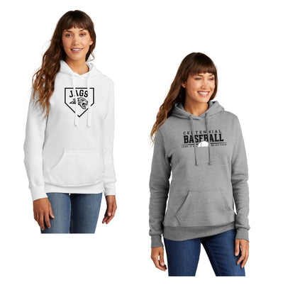 Ladies - Pullover Hooded Sweatshirt - (Centennial Jaguar Baseball)