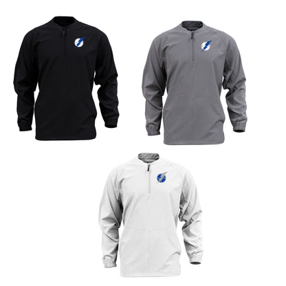 Adult - Cage Short Sleeve 1/4-Zip Long Sleeve Jacket (Lightning Baseball)