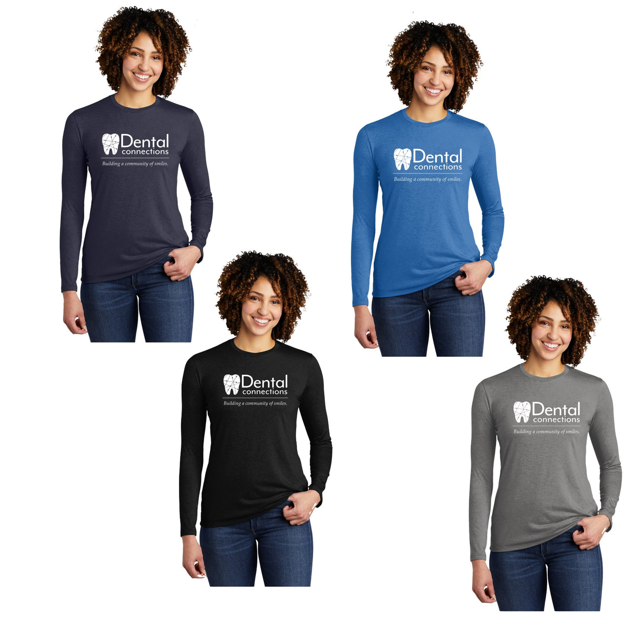 Ladies - Allmade® Women’s Tri-Blend Long Sleeve Tee- (Dental Connections)