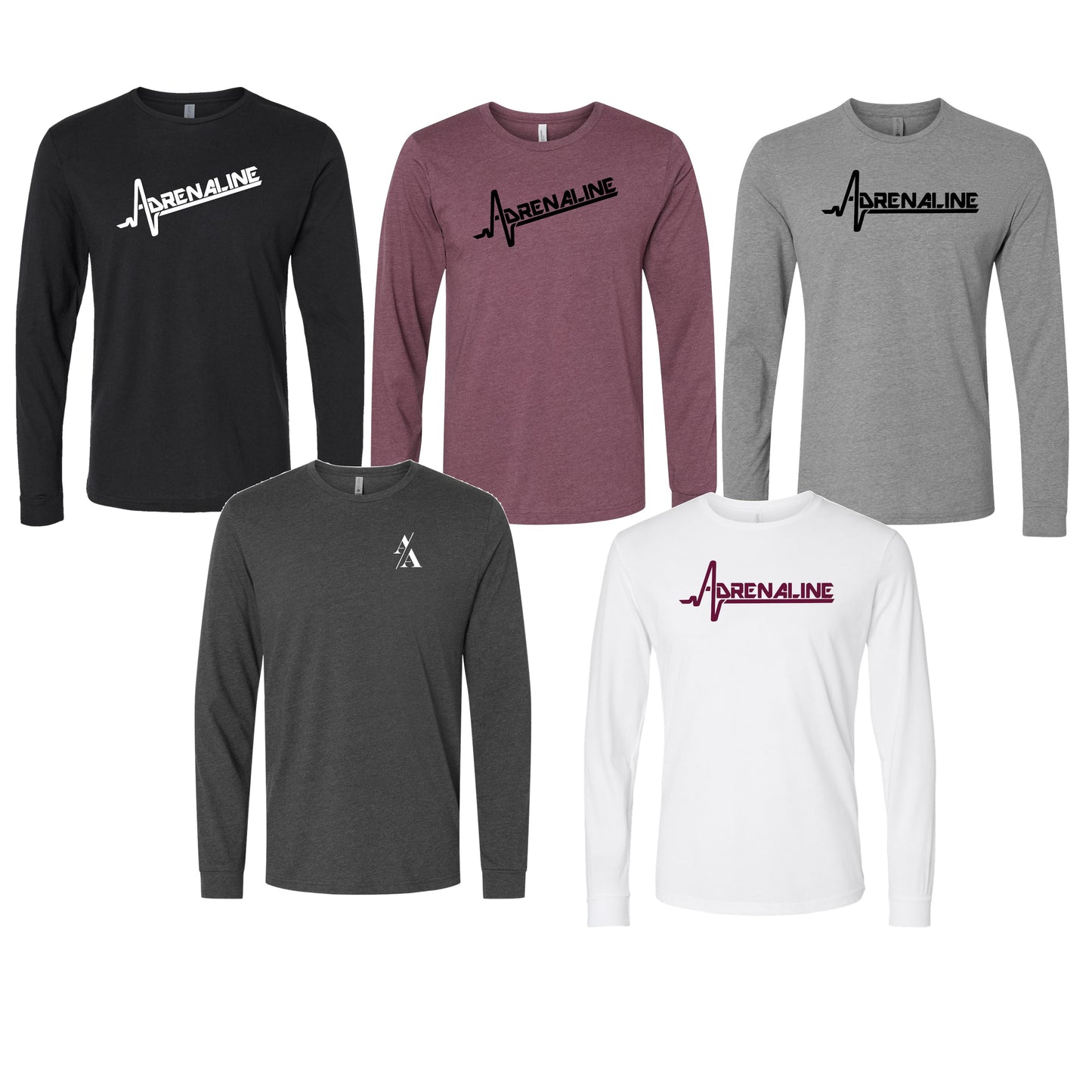 Adult - Long Sleeve Cotton/Poly Tee- (Adrenaline Baseball)