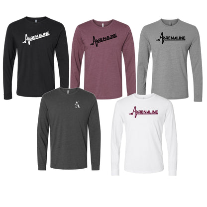 Adult - Long Sleeve Cotton/Poly Tee- (Adrenaline Baseball)