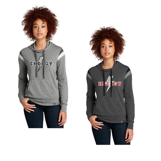 Ladies - New Era Varsity Hooded Tee - (Iowa Energy Baseball)