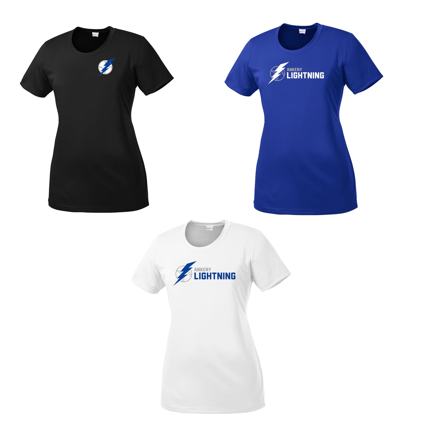 Ladies - Sport Tek Performance Tee (Lightning Baseball)