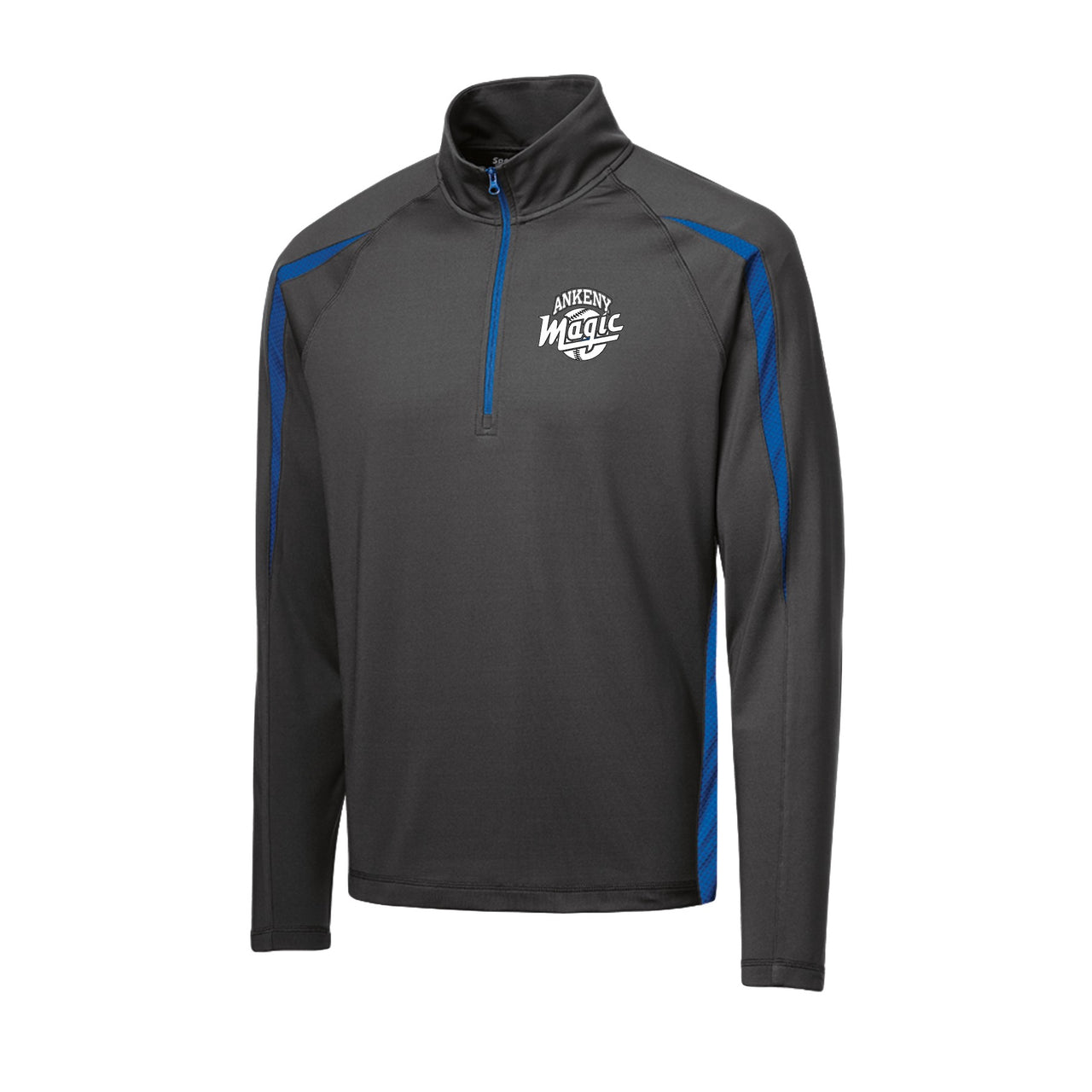 Adult - Sport-Wick® Stretch 1/2-Zip Colorblock Pullover - (Ankeny Magic Baseball)