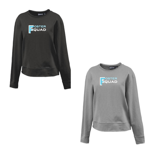 Ladies - Roll Edge Crewneck Sweatshirt - (Foster Squad)