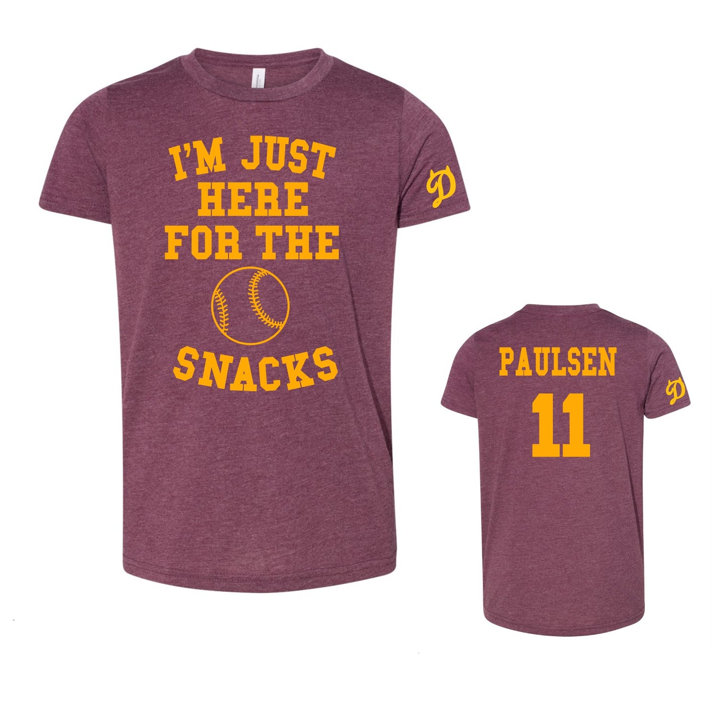 Youth/Adult - Unisex Triblend Tee - I'm Just Here for the Snacks - Diablas