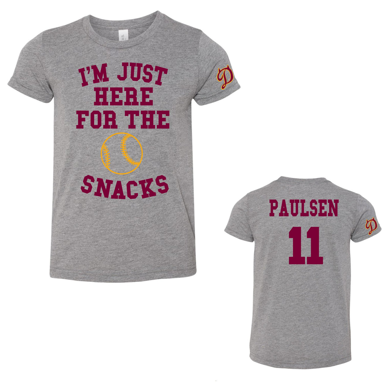 Youth/Adult - Unisex Triblend Tee - I'm Just Here for the Snacks - Diablas