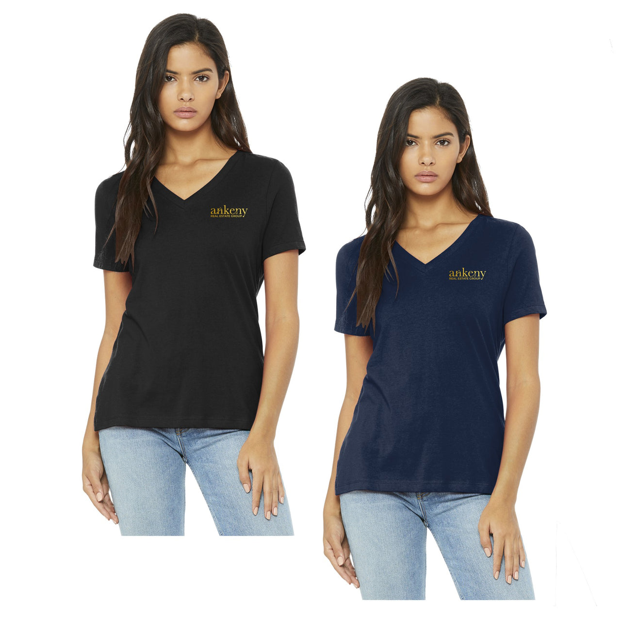 Ladies - Bella Relaxed Jersey V-Neck Tee - (Ankeny Real Estate Group)