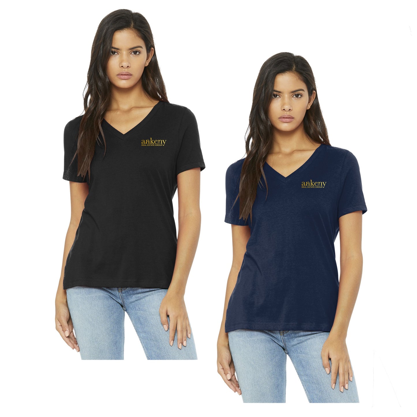 Ladies - Bella Relaxed Jersey V-Neck Tee - (Ankeny Real Estate Group)