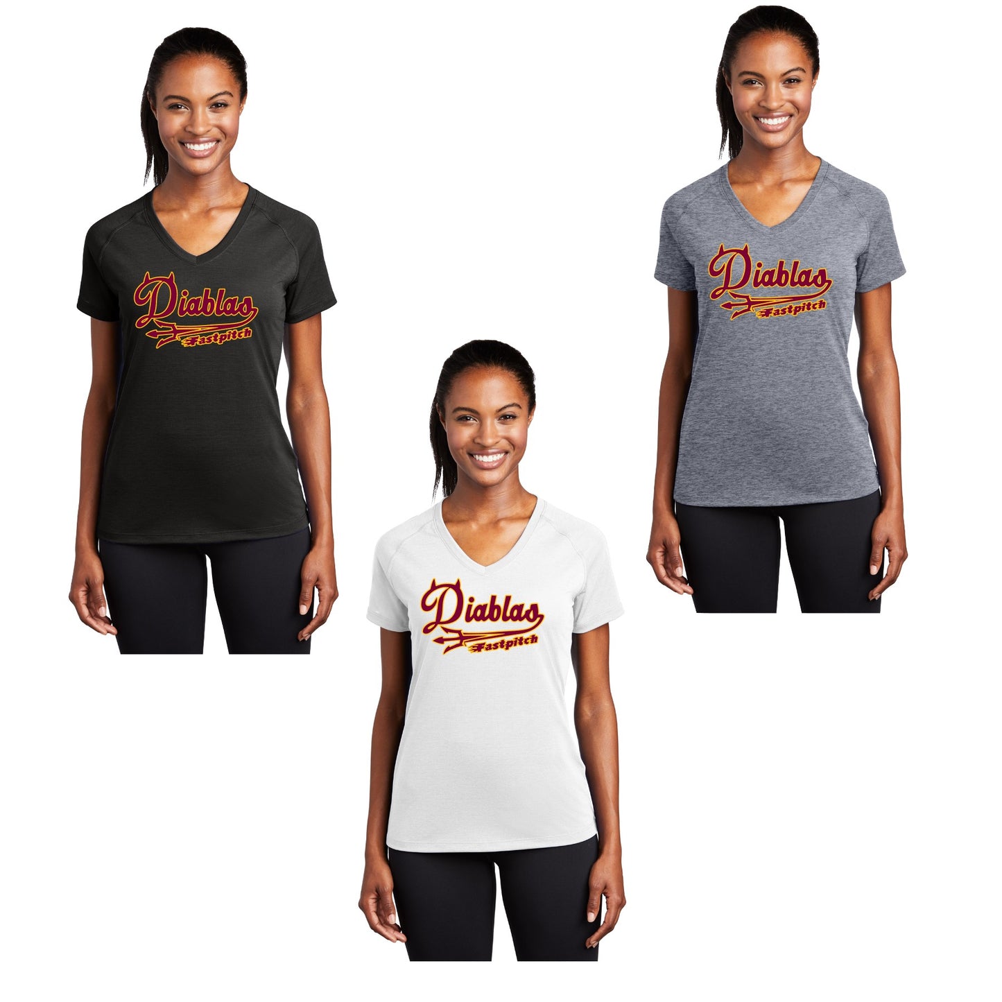 Ladies - Ultimate Performance V-Neck - (Diablas)