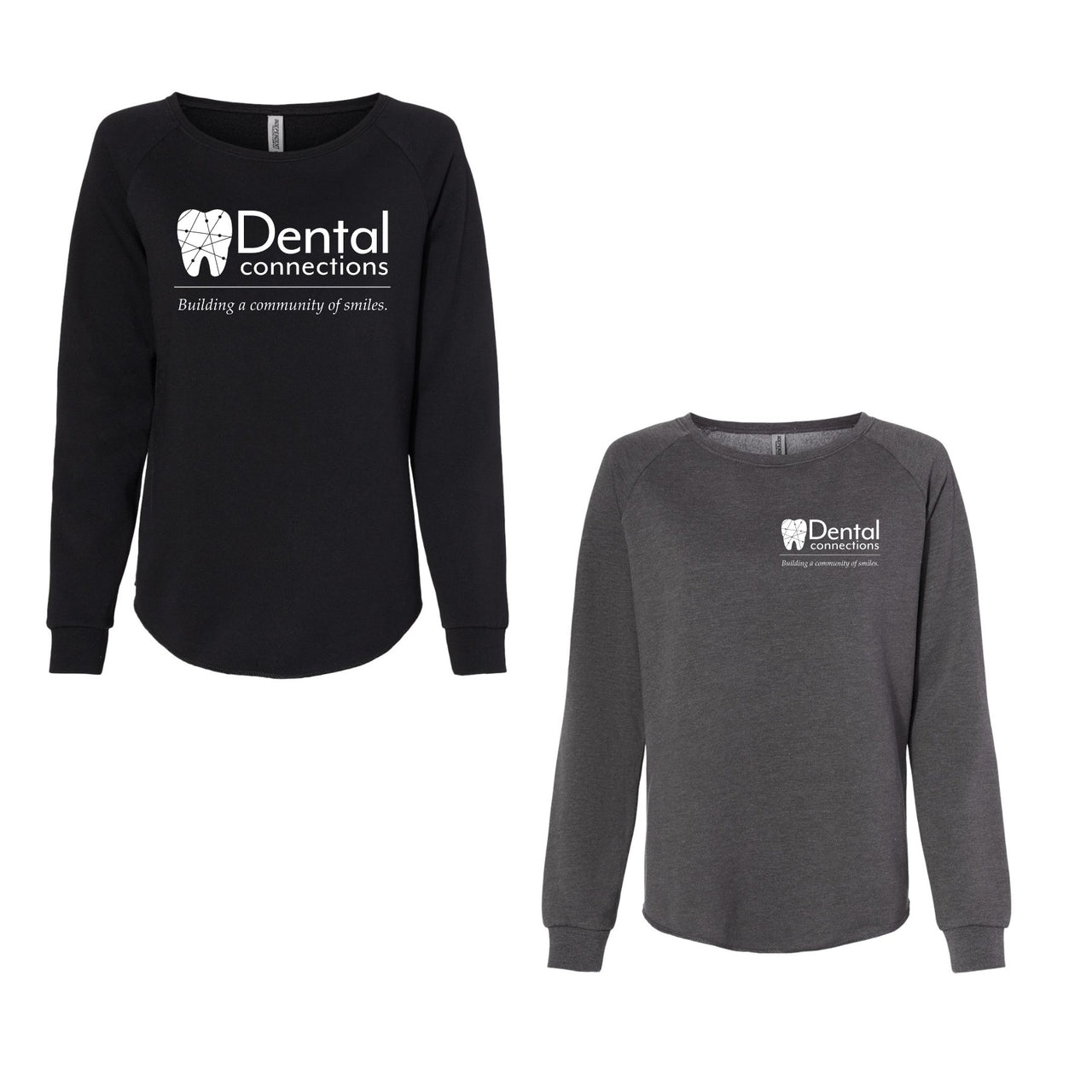 Ladies - Independent Trading Wave Wash Crewneck Sweatshirt- (Dental Connections)