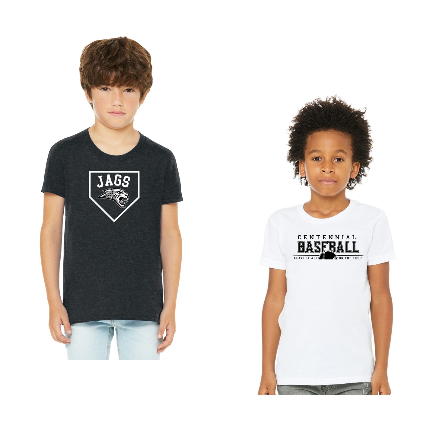 Youth - Unisex CVC Tee - (Centennial Jaguar Baseball)