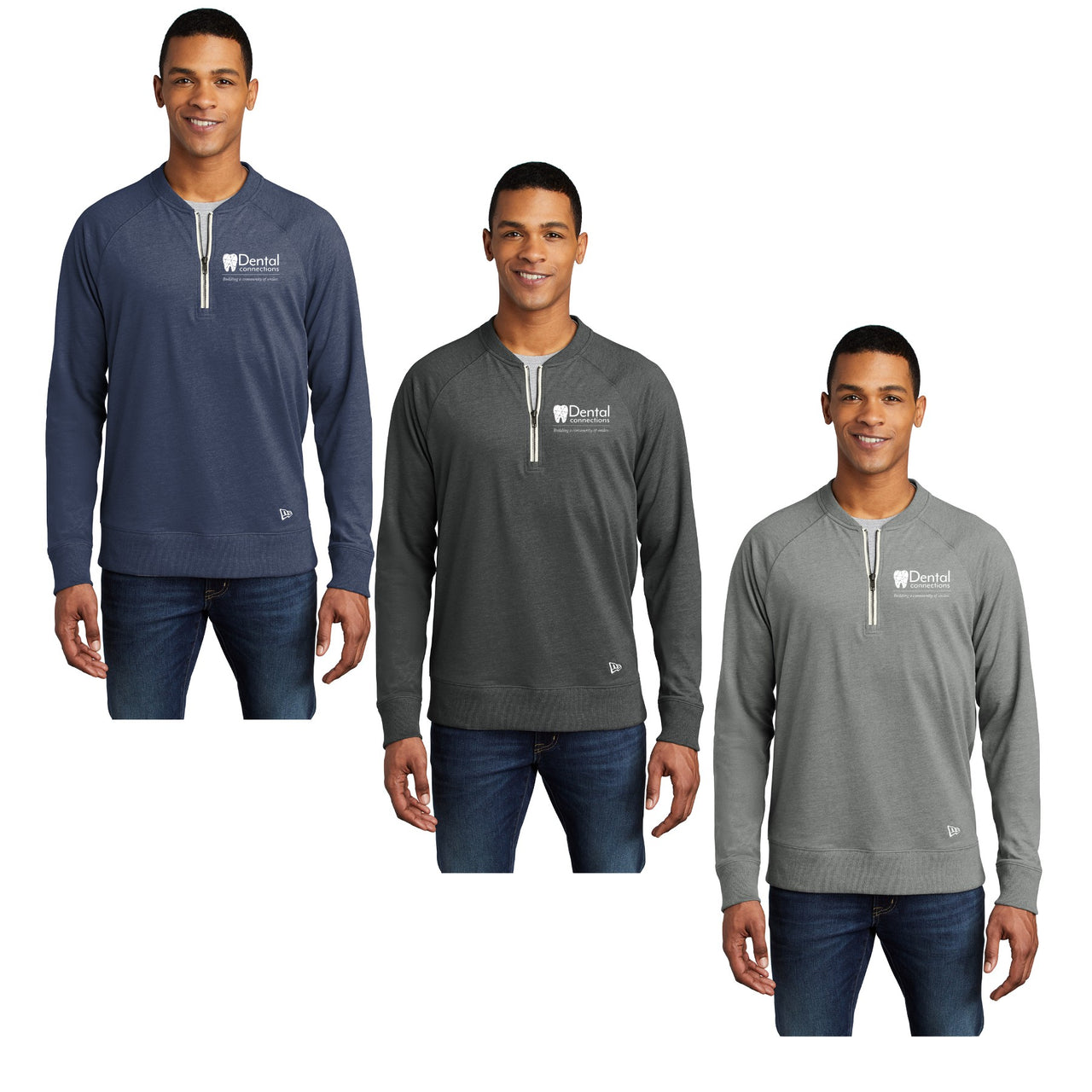 Adult - New Era Sueded Cotton Blend 1/4 Zip - (Dental Connections)