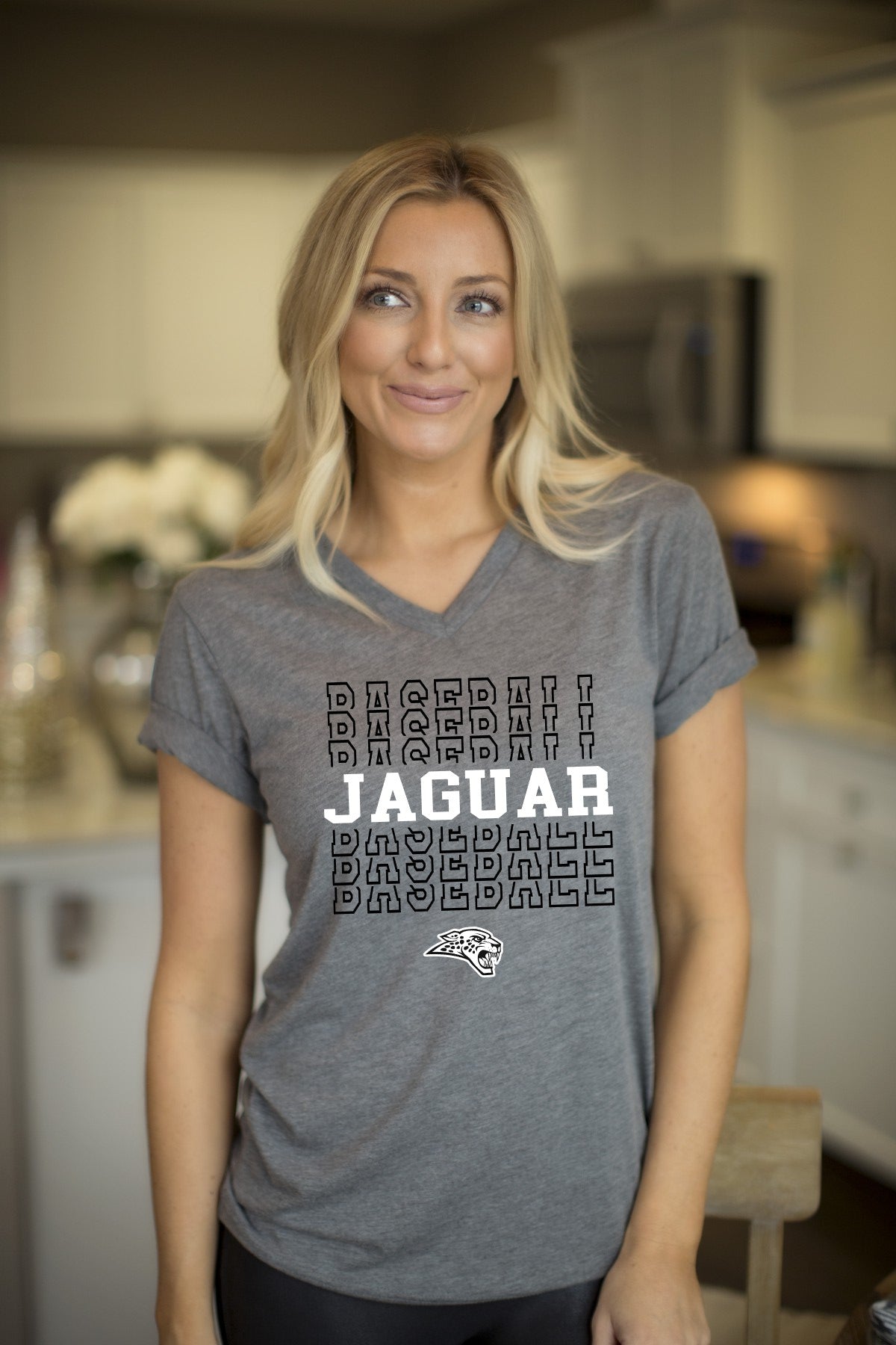 Centennial Jaguars Baseball -Unisex Triblend Vneck Tee