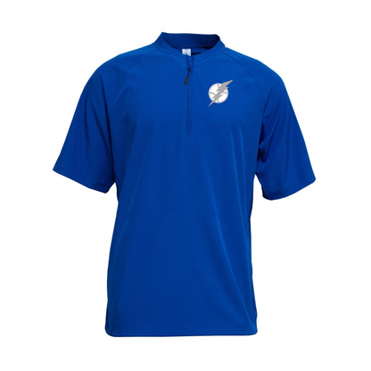 Adult - Cage Short Sleeve 1/2-Zip Jacket (Lightning Baseball)