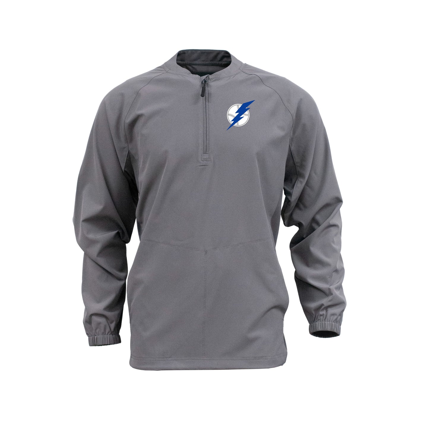 Adult - Cage Short Sleeve 1/4-Zip Long Sleeve Jacket (Lightning Baseball)