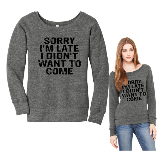 Ladies Sponge Fleece Wide Neck Sweatshirt - Size XL