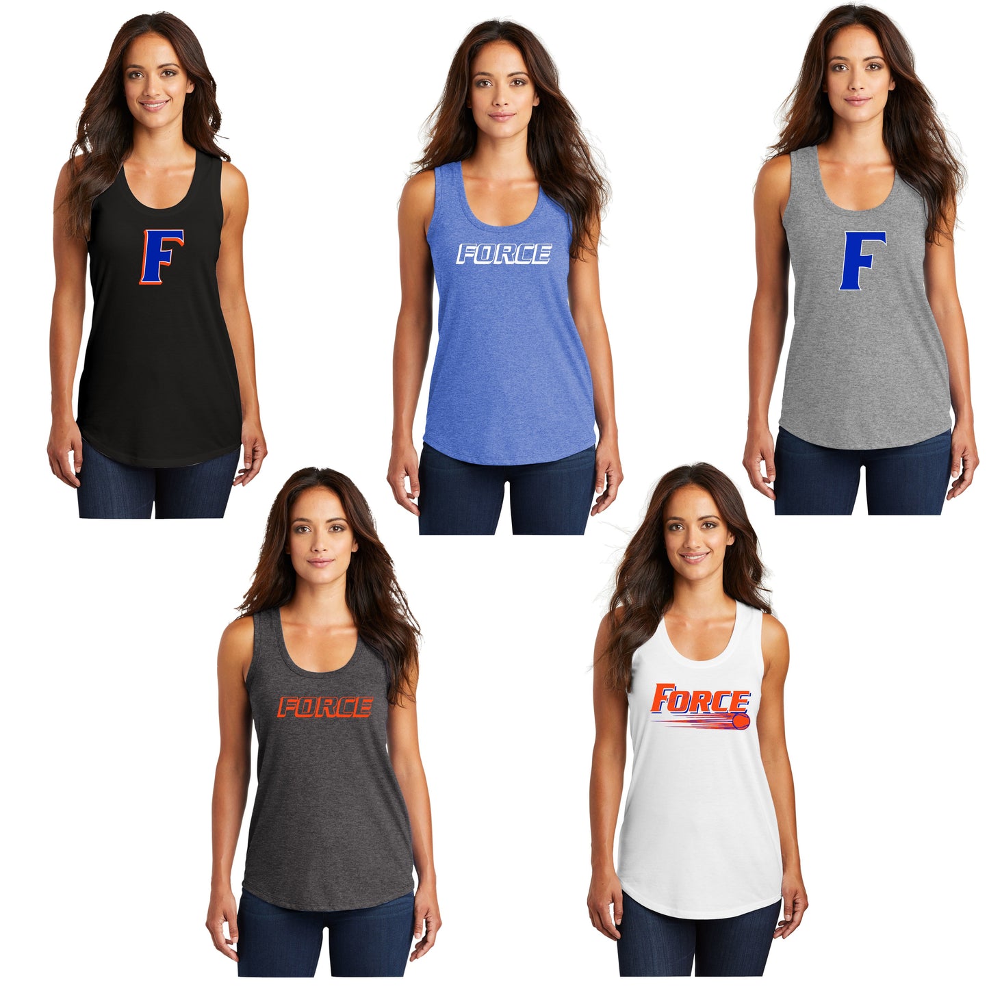 Ladies Perfect Tri ® Racerback Tank - (Force Softball)