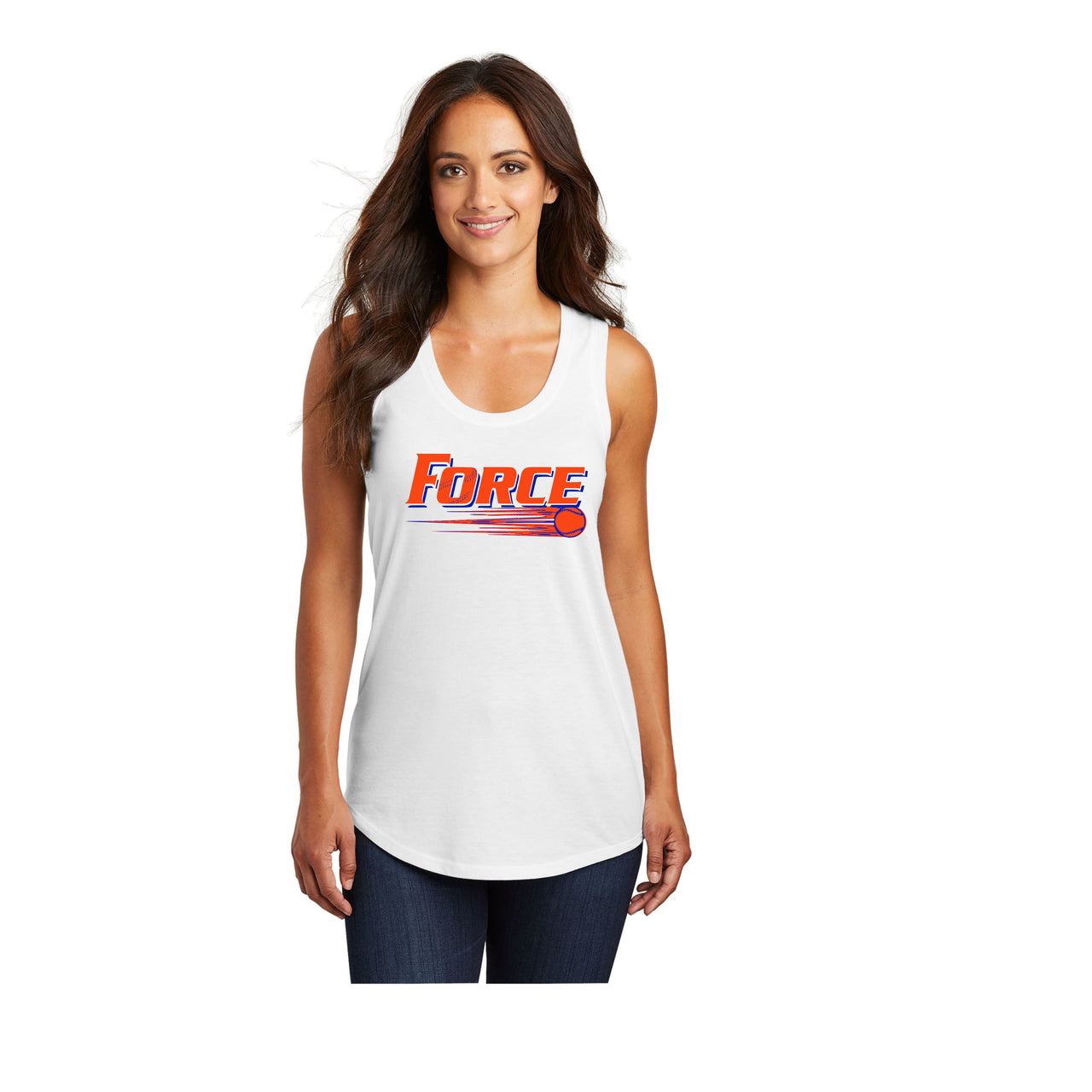 Ladies Perfect Tri ® Racerback Tank - (Force Softball)
