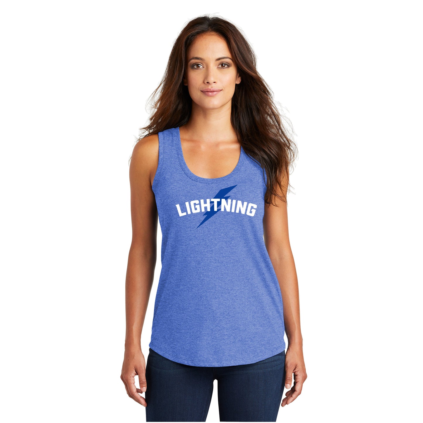 Ladies - District Tri ® Racerback Tank - (Lightning Baseball)