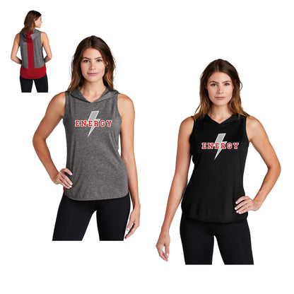 Ladies - Sport Tek Hooded Tank - (Iowa Energy Baseball)