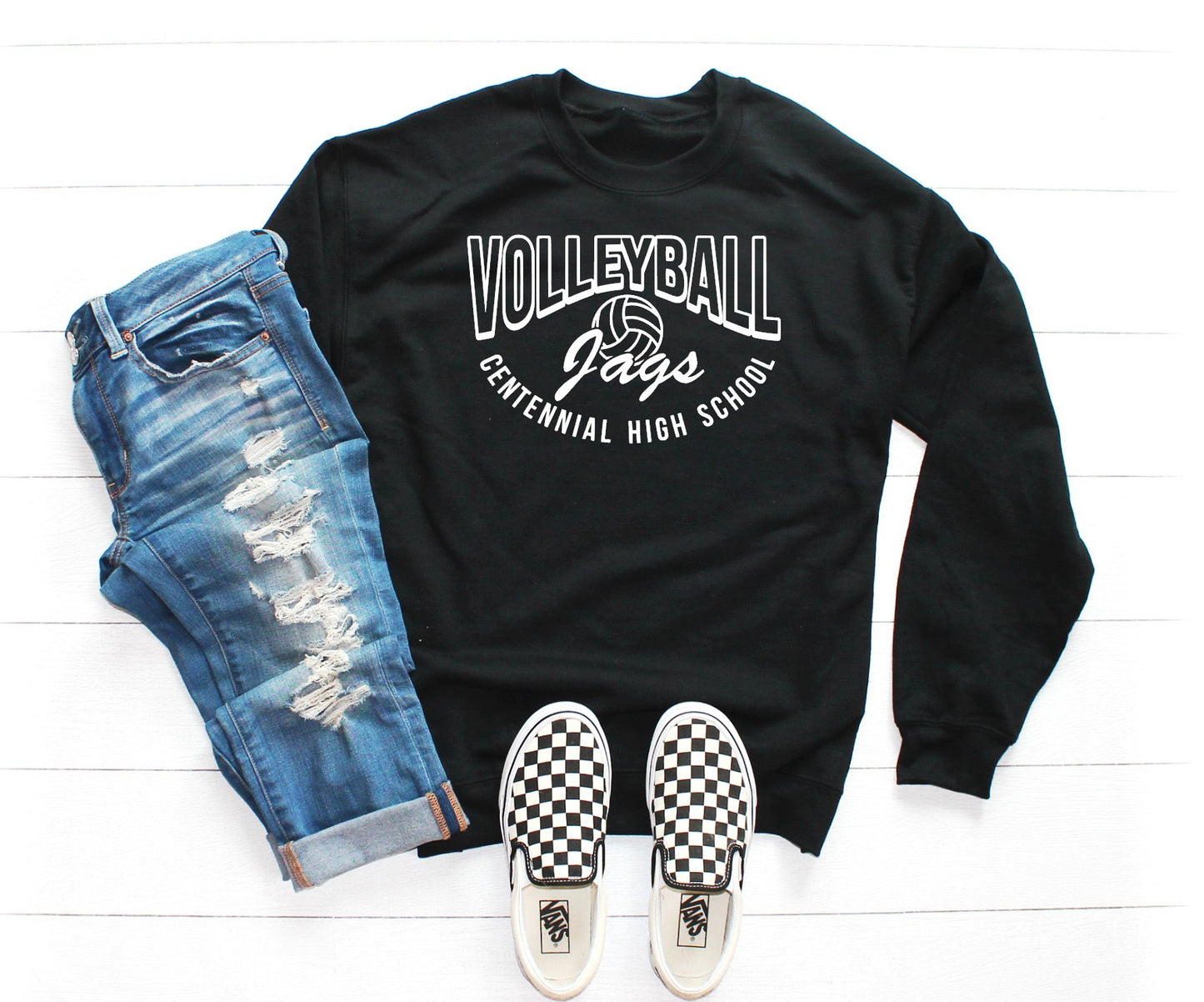 Adult - Unisex Bella Crewneck (Centennial Jaguars Volleyball Collection)