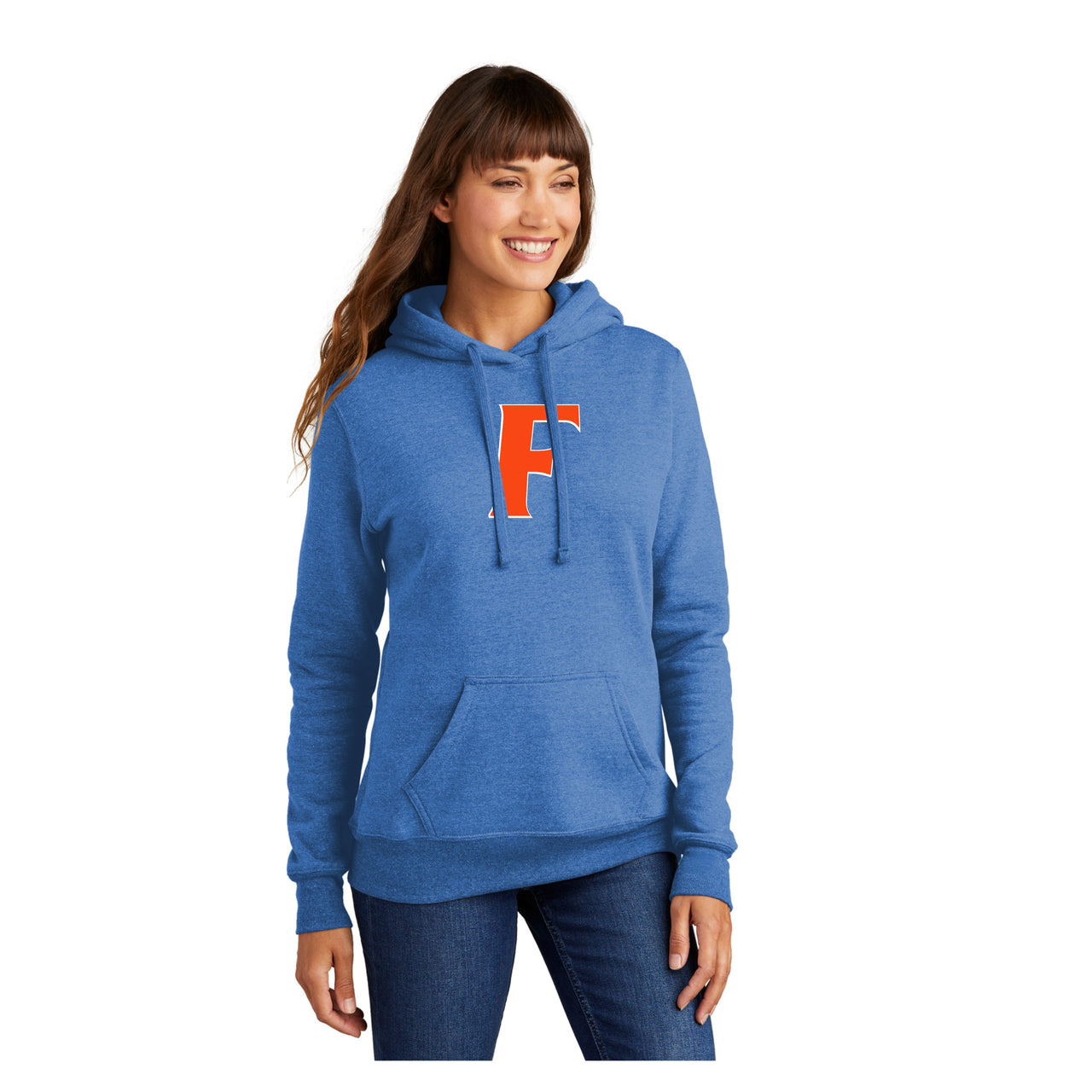 Ladies - Core Fleece Pullover Hooded Sweatshirt - (Force Softball)