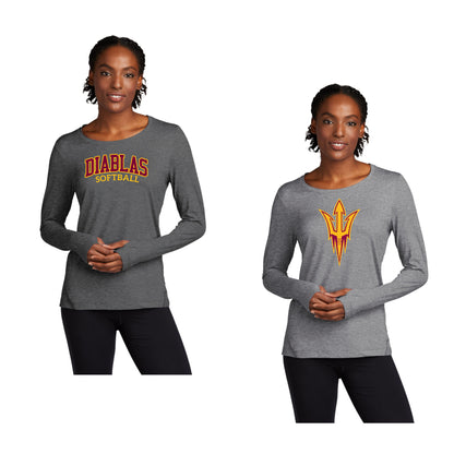 Ladies - Exchange Long Sleeve Poly Crew - (Diablas)