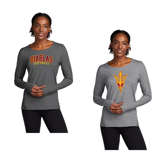 Ladies - Exchange Long Sleeve Poly Crew - (Diablas)