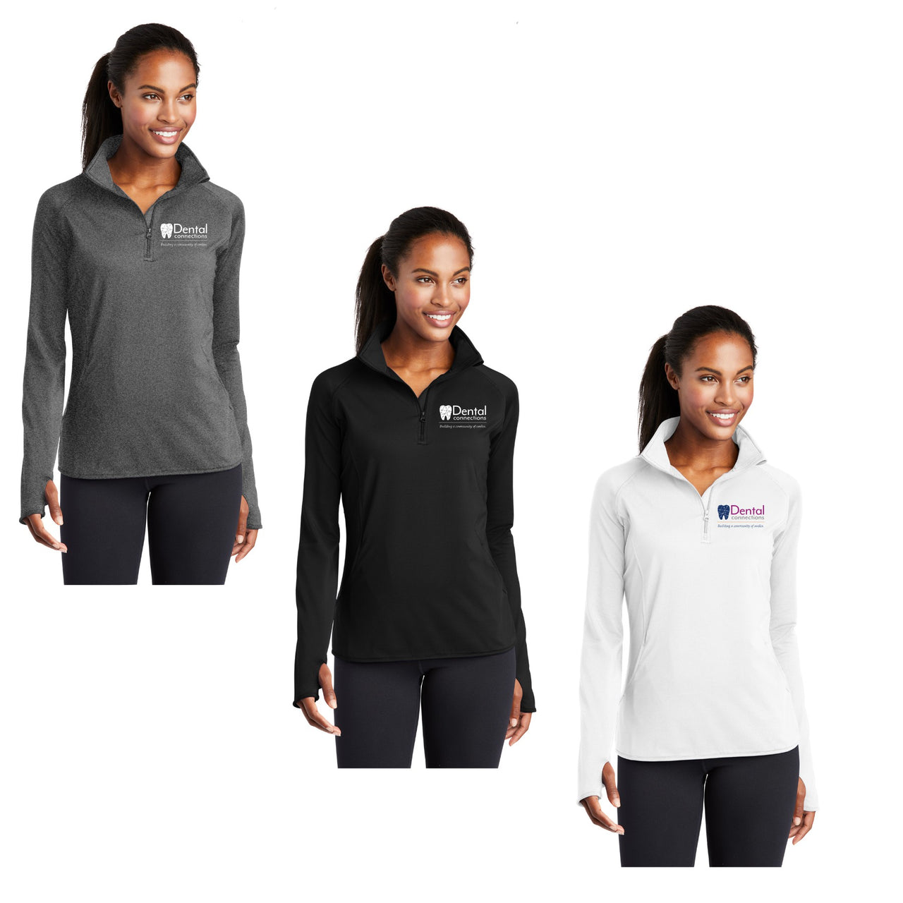 Ladies - Sport-Tek® Ladies Sport-Wick® Stretch 1/2-Zip Pullover- (Dental Connections)