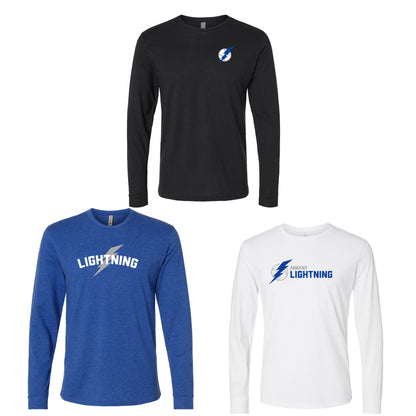 Adult & Youth - Next Level Long Sleeve Tee- (Lightning Baseball)