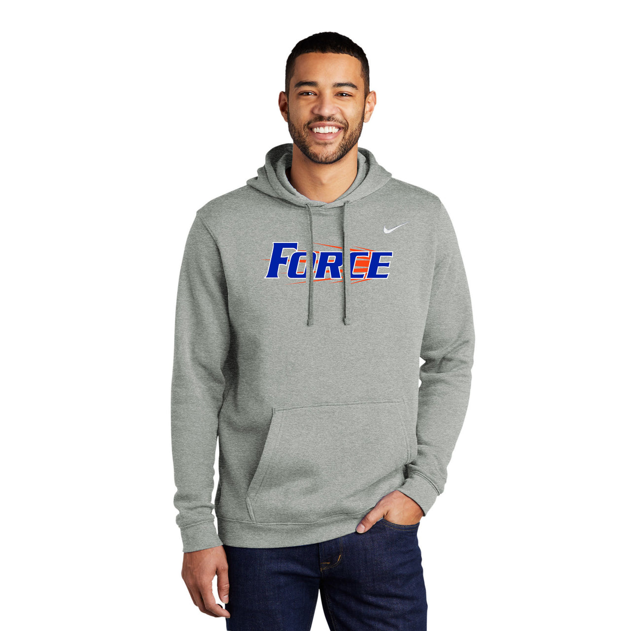 Adult - Nike Club Pullover Fleece Hoodie - (Force Softball)