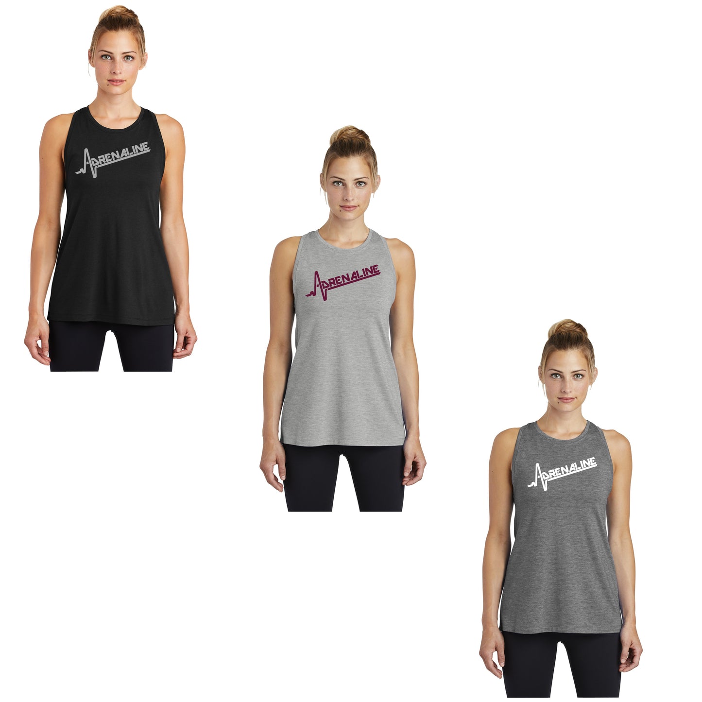Ladies -Tri-Blend Racerback Tank (Adrenaline Baseball)