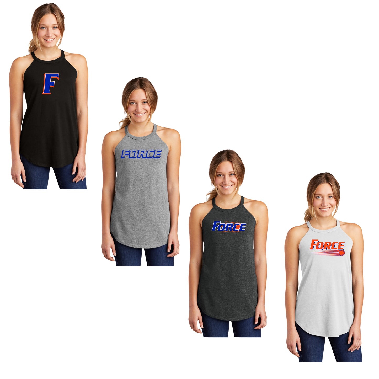 Ladies - Perfect Tri ® Rocker Tank - (Force Softball)