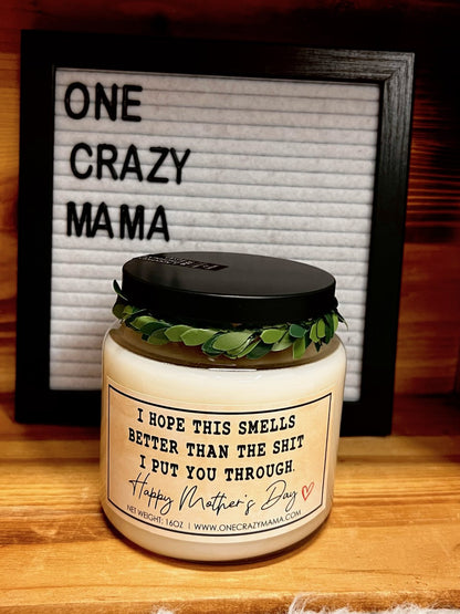 Mother's Day Candles- 16 oz Apothecary Candles (Pick the saying & Scent)
