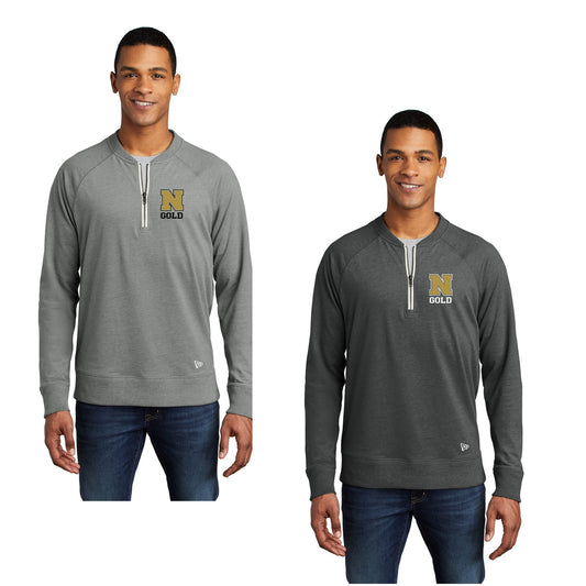 Adult - New Era Sueded Cotton Blend 1/4-Zip Pullover- (Nebraska Gold)