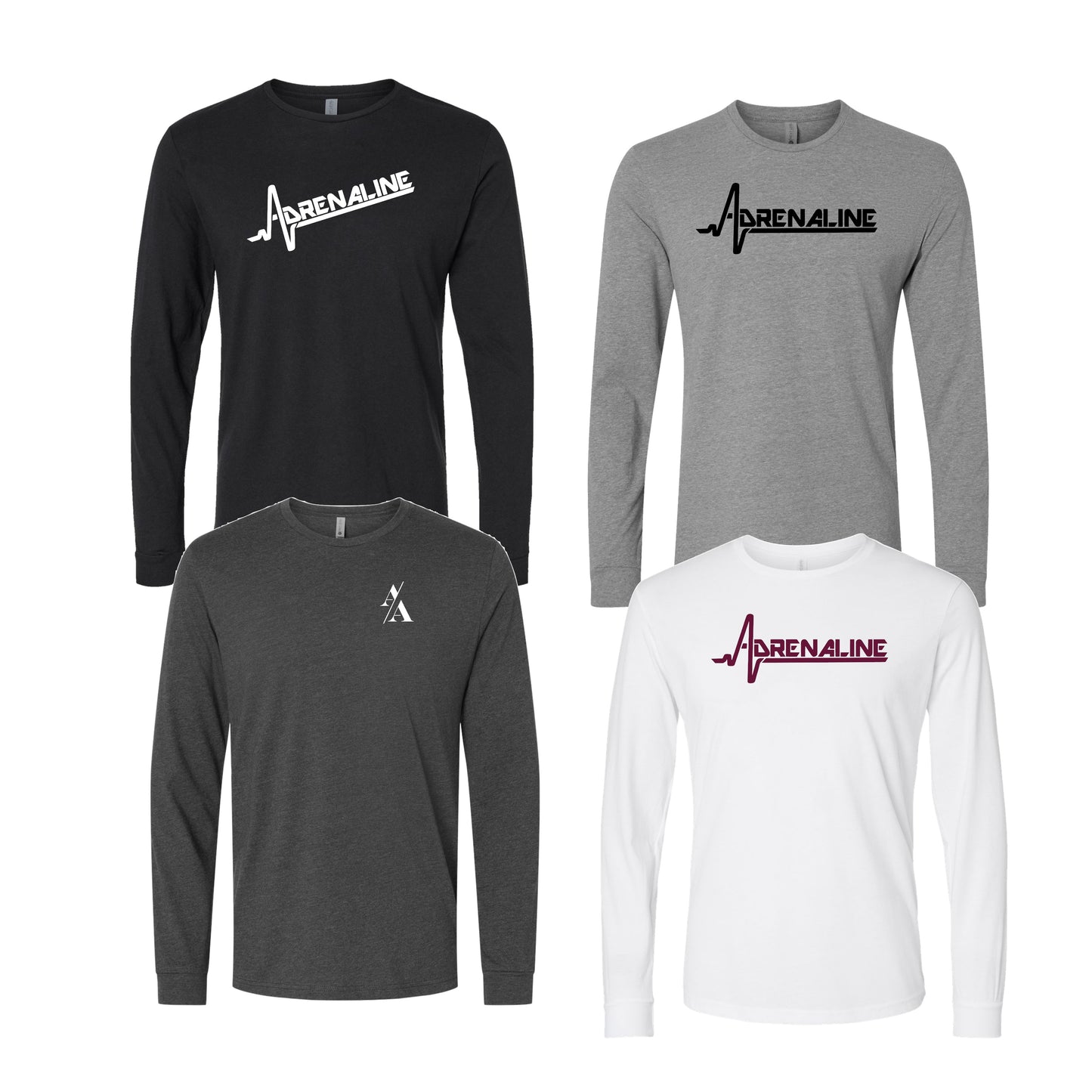 Youth - Long Sleeve Cotton/Poly Tee- (Adrenaline Baseball)