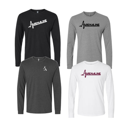 Youth - Long Sleeve Cotton/Poly Tee- (Adrenaline Baseball)